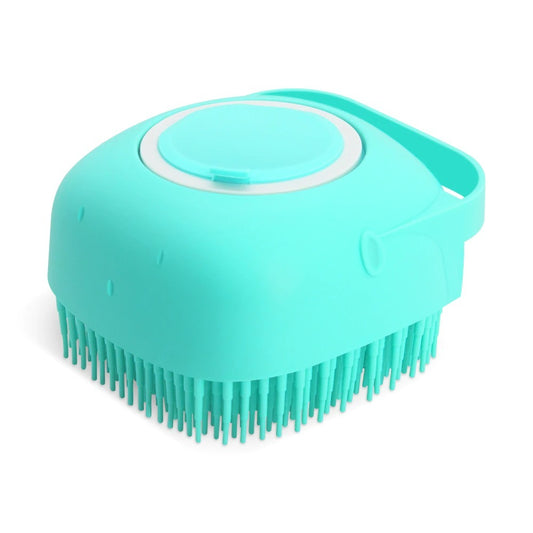 Pet Silicone Bath Massage Brush – Dog & Cat Grooming Scrubber for Short Hair