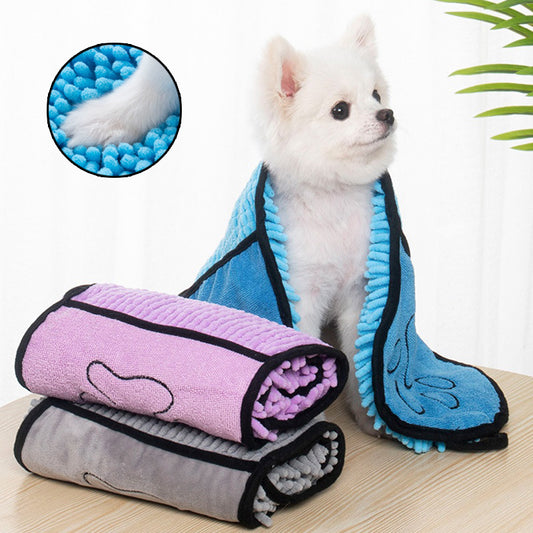 Super Absorbent Pet Bath Towel – Quick-Drying Microfiber Bathrobe for Dogs & Cats